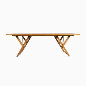 Grande Table de Jardin Ajustable en Bois, 1960s