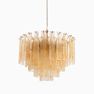 Large Murano Glass Chandelier by Mazzega, Italy, 1970s