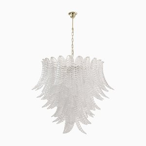 Murano Glass Crystal Color Suspension Chandelier, Italy, 1990s