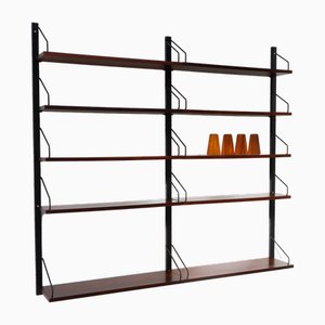 Modern Danish Rosewood Wall Unit with Bookends by Poul Cadovius for Cado, 1960s