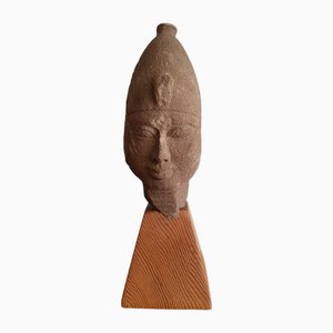 Sandstone Sculpture of Egyptian Pharaoh