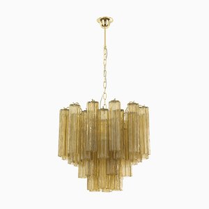Brown Murano Glass Ceiling Chandelier, 1990s
