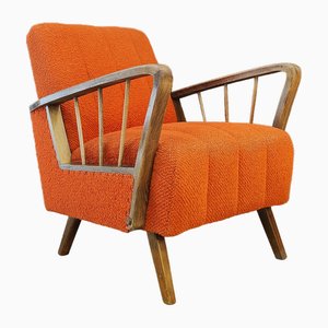 Orange Fabric Armchair, 1960s