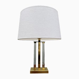 Golden-Colored Brass Table Lamp with Ivory-White Richmond Lampshade