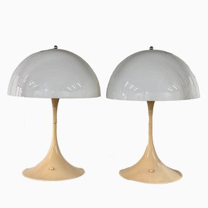 Lampes de Bureau Panthella Vintage par Verner Panton pour Louis Poulsen, 1970s, Set de 2