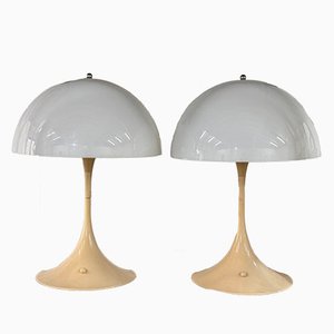 Vintage Panthella Table Lamps by Verner Panton for Louis Poulsen, 1970s, Set of 2