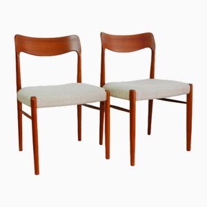 Set of Teak Modell 71 Chairs by Niels Otto (N. O.) Møller, Denmark, 1960s
