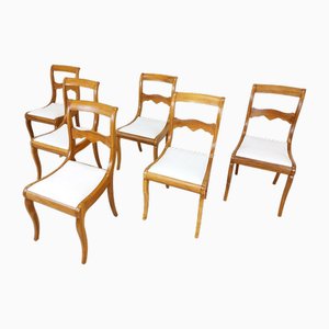 Vintage French Directoire Style Dining Chairs, Set of 6