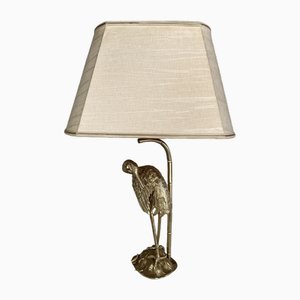 Lámpara de mesa Heron de bronce dorado de Maison Baguès, años 50