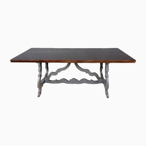 Vintage Spanish Colonial Style Walnut and Oak Dining Table