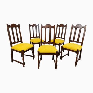 Oak Dining Chairs, Set of 5