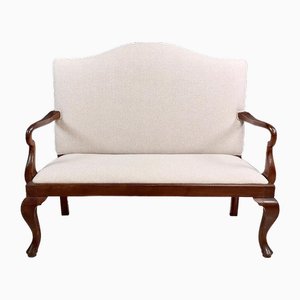 Vintage French Louis XV Walnut Sofa