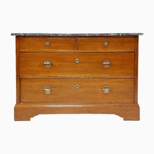 Vintage Swiss Chest of Drawers with Marble Top