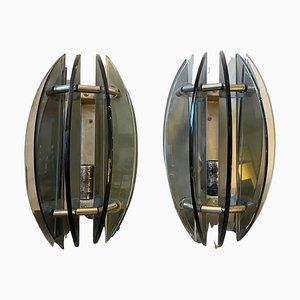 Italian Space Age Wall Sconces from Veca, 1970s, Set of 2