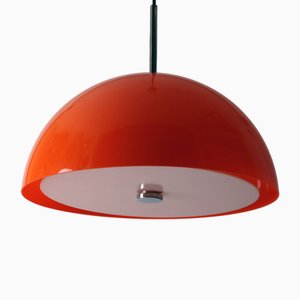Lampada da soffitto Space Age arancione di Frank Bentler per Wila, anni '70