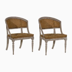 Gustavianische Stühle, 19. Jh., 2er Set