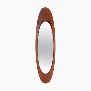 Espejo oval atribuido a Campo y Graffi, Italia, años 60
