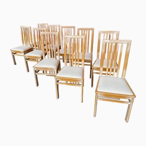 High Back Chairs from Roche and Bobois, 1975, Set of 10