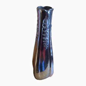 Vase Soliflore en Métal Argenté de Christofle, Galli