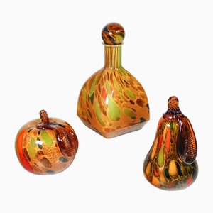 Blown Glass Vases by De Wan, Set of 3