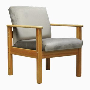 Vintage Dusty Sessel aus Holz & Stoff