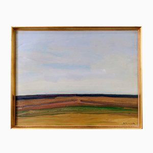 Into the Horizon, 1950s, Oil on Canvas, Framed