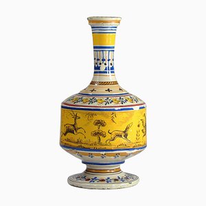 19th Century Majolica Vase from Alcora, Spain