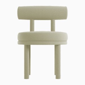 Silla Collector Moca en azul beige Boucle de Studio Rig