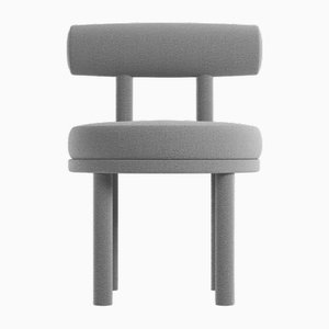Collector Moca Chair in Boucle Light Grey by Studio Rig