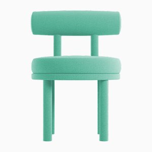 Collector Moca Chair in Boucle Teal by Studio Rig