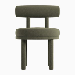 Collector Moca Chair in Boucle Olive by Studio Rig