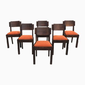 Dining Chairs by Charles Dudouyt, 1940, Set of 6