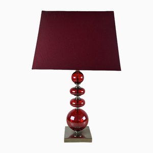 Colored Glass and Steel Table Lamp, Italy, 1990