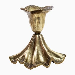 Art Nouveau Bronze Candle Holder, 1950s