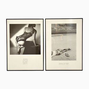 Jeanloup Sieff, Fotografías en blanco y negro de mujeres, 1980, Láminas artísticas, enmarcado, Juego de 2