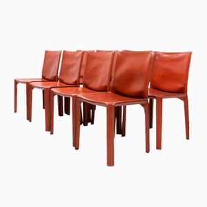 Cab 412 Chairs by Mario Bellini for Cassina, 1980s, Set of 8