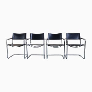 Bauhaus Tubular Frame MG5 Chairs by Matteo Grassi, 1990s, Set of 4
