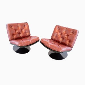 Space Age Trumpet / Tulip Base Easy or Lounge Chairs, 1974, Set of 2