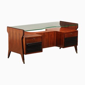 Writing Desk in Exotic Wood, Italy, 1950s
