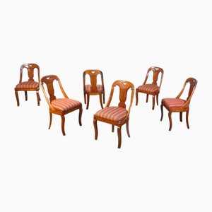 Carlo X Dining Chairs in Cherry, 1800, Set of 6