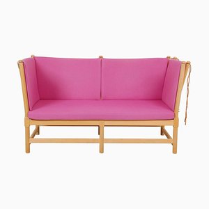 Cot Sofa in Patinated Purple Hallingdal Fabric from Børge Mogensen, 1980s