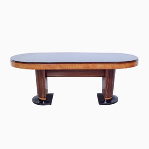 Large Art Deco Oval Dining Table, 1930s