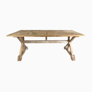 French Farmhouse Style Rustic Wood Dining Table