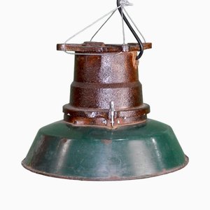 Industrielle Lampe aus emailliertem Metall und Hierro, 1940er