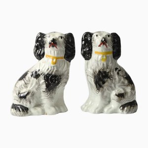 Staffordshire Mantle Dog Figurines, Set of 2