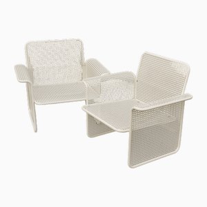 Perforated Metal Armchairs from Talin Vincenza, 1982, Set of 2