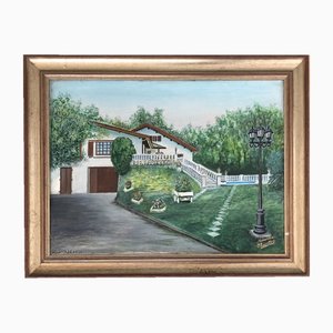 Maurice Chevalley, Villa Rachelle, Oil on Canvas, Framed
