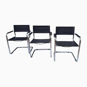B34 Armchairs attributed to Marcel Breuer for Matteo Grassi, Italy, 1960s, Set of 3