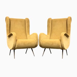 Senior Armchairs attributed to Marco Zanuso, Italy, 1950s, Set of 2