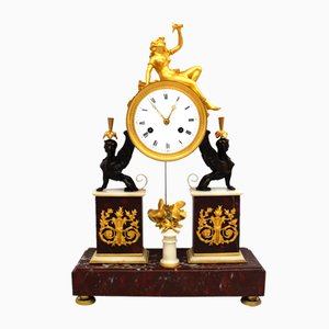 Reloj Directory de bronce de mármol del siglo XVIII